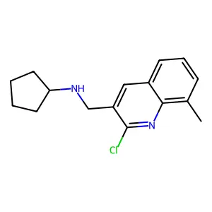 3-Quinolinemethanamine, 2-chloro-N-cyclopentyl-8-methyl- structure