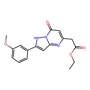Ethyl [7-hydroxy-2-(3-methoxyphenyl)pyrazolo[1,5-a]pyrimidin-5-yl]acetate structure