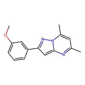 2-(3-Methoxyphenyl)-5,7-dimethylpyrazolo[1,5-a]pyrimidine structure