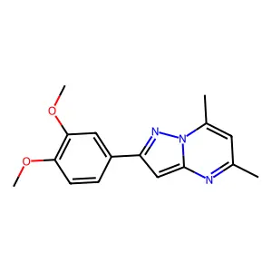 2-(3,4-Dimethoxyphenyl)-5,7-dimethylpyrazolo[1,5-a]pyrimidine structure