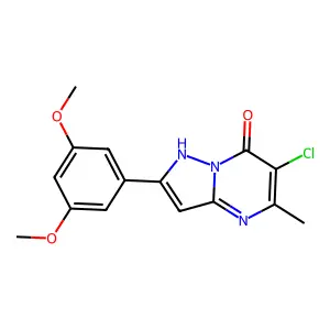 6-Chloro-2-(3,5-dimethoxyphenyl)-5-methylpyrazolo[1,5-a]pyrimidin-7-ol structure