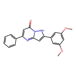 2-(3,5-dimethoxyphenyl)-5-phenyl-1H-pyrazolo[1,5-a]pyrimidin-7-one structure
