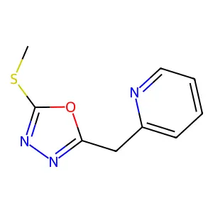 2-(Methylthio)-5-(pyridin-2-ylmethyl)-1,3,4-oxadiazole structure