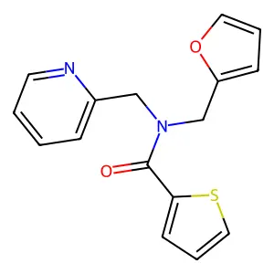 N-(furan-2-ylmethyl)-N-(pyridin-2-ylmethyl)thiophene-2-carboxamide structure