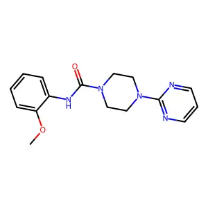 N-(2-methoxyphenyl)-4-(pyrimidin-2-yl)piperazine-1-carboxamide structure