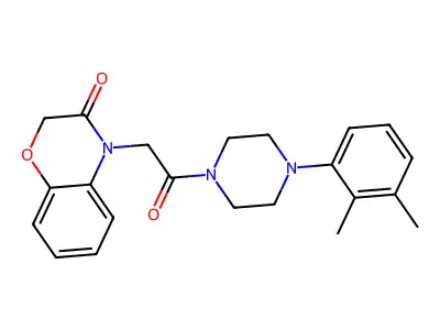 4-[2-[4-(2,3-Dimethylphenyl)piperazin-1-yl]-2-oxoethyl]-1,4-benzoxazin-3-one structure