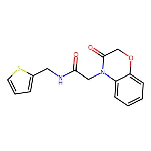 4H-1,4-Benzoxazine-4-acetamide, 2,3-dihydro-3-oxo-N-(2-thienylmethyl)- structure