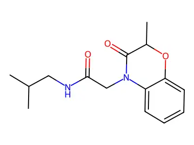 4H-1,4-Benzoxazine-4-acetamide, 2,3-dihydro-2-methyl-N-(2-methylpropyl)-3-oxo- structure