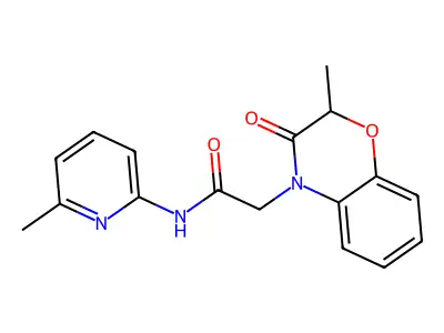 2-(2-methyl-3-oxo-1,4-benzoxazin-4-yl)-N-(6-methyl-2-pyridinyl)acetamide structure