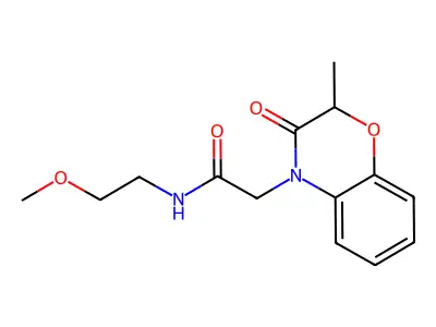 4H-1,4-Benzoxazine-4-acetamide, 2,3-dihydro-N-(2-methoxyethyl)-2-methyl-3-oxo- structure