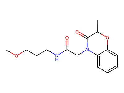N-(3-methoxypropyl)-2-(2-methyl-3-oxo-1,4-benzoxazin-4-yl)acetamide structure