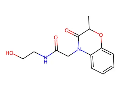 4H-1,4-Benzoxazine-4-acetamide, 2,3-dihydro-N-(2-hydroxyethyl)-2-methyl-3-oxo- structure