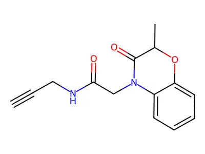 4H-1,4-Benzoxazine-4-acetamide, 2,3-dihydro-2-methyl-3-oxo-N-2-propynyl- structure