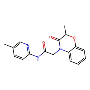 2-(2-methyl-3-oxo-1,4-benzoxazin-4-yl)-N-(5-methylpyridin-2-yl)acetamide structure