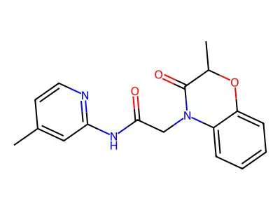 2-(2-methyl-3-oxo-1,4-benzoxazin-4-yl)-N-(4-methylpyridin-2-yl)acetamide structure