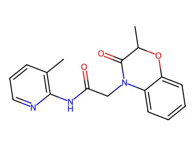 2-(2-methyl-3-oxo-1,4-benzoxazin-4-yl)-N-(3-methylpyridin-2-yl)acetamide structure