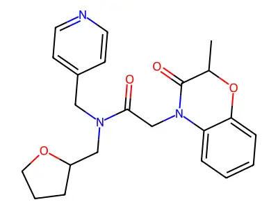 2-(2-methyl-3-oxo-1,4-benzoxazin-4-yl)-N-(oxolan-2-ylmethyl)-N-(pyridin-4-ylmethyl)acetamide structure
