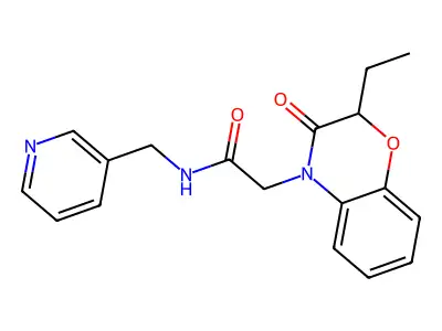 4H-1,4-Benzoxazine-4-acetamide, 2-ethyl-2,3-dihydro-3-oxo-N-(3-pyridinylmethyl)- structure