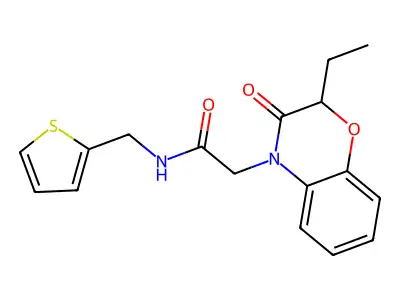 4H-1,4-Benzoxazine-4-acetamide, 2-ethyl-2,3-dihydro-3-oxo-N-(2-thienylmethyl)- structure