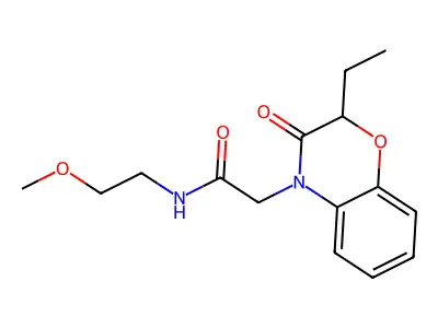 4H-1,4-Benzoxazine-4-acetamide, 2-ethyl-2,3-dihydro-N-(2-methoxyethyl)-3-oxo- structure