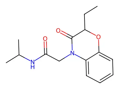 2-(2-ethyl-3-oxo-1,4-benzoxazin-4-yl)-N-propan-2-ylacetamide structure