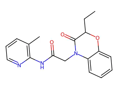 2-(2-ethyl-3-oxo-1,4-benzoxazin-4-yl)-N-(3-methylpyridin-2-yl)acetamide structure