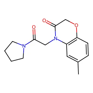 6-Methyl-4-(2-oxo-2-pyrrolidin-1-yl-ethyl)-4H-benzo[1,4]oxazin-3-one structure