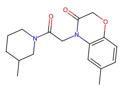 6-Methyl-4-[2-(3-methyl-piperidin-1-yl)-2-oxo-ethyl]-4H-benzo[1,4]oxazin-3-one structure