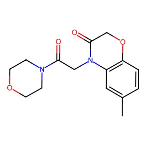 6-Methyl-4-(2-morpholin-4-yl-2-oxo-ethyl)-4H-benzo[1,4]oxazin-3-one structure