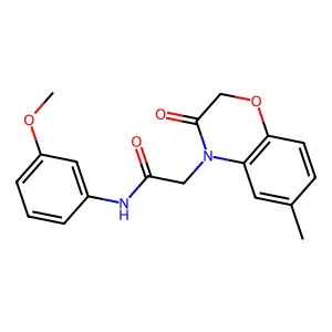 4H-1,4-Benzoxazine-4-acetamide,2,3-dihydro-N-(3-methoxyphenyl)-6-methyl-3-oxo-(9CI) structure