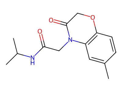 4H-1,4-Benzoxazine-4-acetamide, 2,3-dihydro-6-methyl-N-(1-methylethyl)-3-oxo- structure