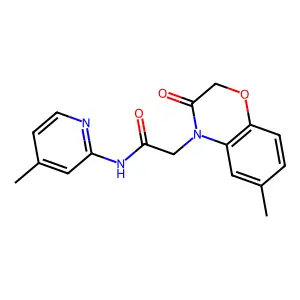 2-(6-methyl-3-oxo-1,4-benzoxazin-4-yl)-N-(4-methyl-2-pyridinyl)acetamide structure