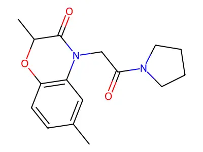 2,6-Dimethyl-4-(2-oxo-2-pyrrolidin-1-yl-ethyl)-4H-benzo[1,4]oxazin-3-one structure