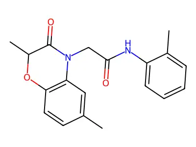 2-(2,6-dimethyl-3-oxo-1,4-benzoxazin-4-yl)-N-(2-methylphenyl)acetamide structure