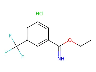 Ethyl 3-(trifluoromethyl)benzene-1-carboximidate hydrochloride structure