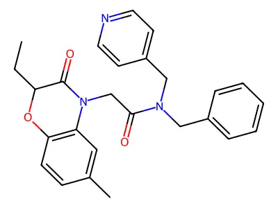 4H-1,4-Benzoxazine-4-acetamide,2-ethyl-2,3-dihydro-6-methyl-3-oxo-N-(phenylmethyl)-N-(4-pyridinylmethyl)-(9CI) structure
