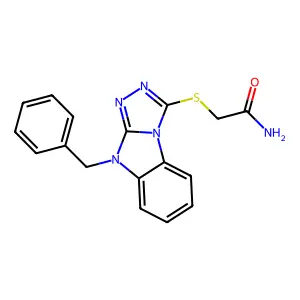 2-[(9-Benzyl-9H-[1,2,4]triazolo[4,3-a]-benzimidazol-3-yl)thio]acetamide structure