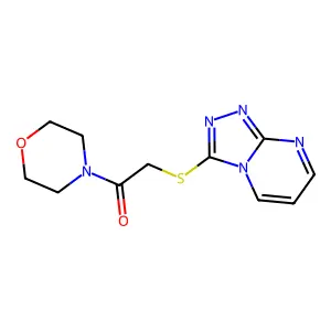 Morpholine, 4-[(1,2,4-triazolo[4,3-A]pyrimidin-3-ylthio)acetyl]- structure