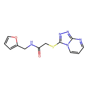 N-(2-Furylmethyl)-2-([1,2,4]triazolo[4,3-a]pyrimidin-3-ylsulfanyl)acetamide structure