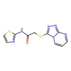 N-(1,3-thiazol-2-yl)-2-([1,2,4]triazolo[4,3-a]pyrimidin-3-ylsulfanyl)acetamide structure