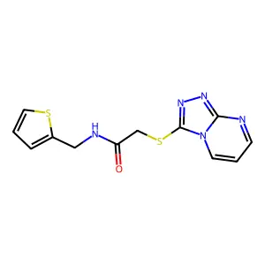 N-(2-Thienylmethyl)-2-([1,2,4]triazolo[4,3-a]pyrimidin-3-ylsulfanyl)acetamide structure