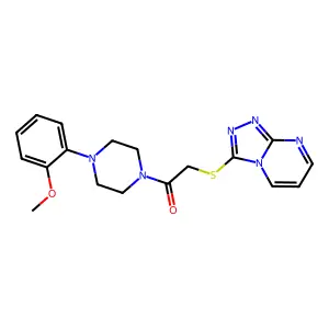 1-[4-(2-methoxyphenyl)piperazin-1-yl]-2-([1,2,4]triazolo[4,3-a]pyrimidin-3-ylsulfanyl)ethanone structure