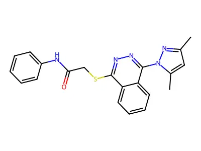 2-{[4-(3,5-Dimethyl-1H-pyrazol-1-yl)-1-phthalazinyl]sulfanyl}-N-phenylacetamide structure
