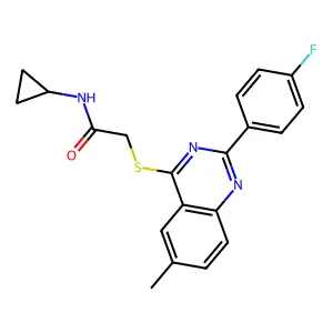 N-Cyclopropyl-2-[[2-(4-Fluorophenyl)-6-Methyl-4-Quinazolinyl]Thio]-Acetamide structure