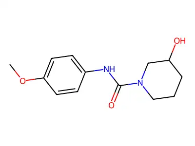 1-Piperidinecarboxamide, 3-hydroxy-N-(4-methoxyphenyl)- structure