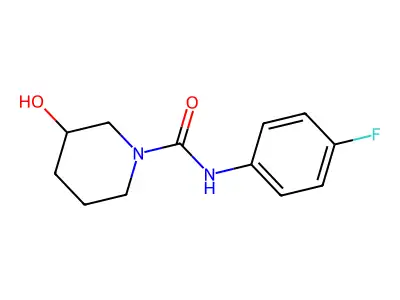 (3R)-N-(4-fluorophenyl)-3-hydroxypiperidine-1-carboxamide structure