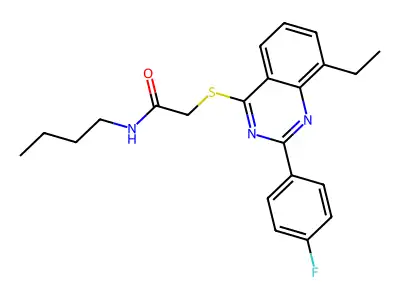 N-Butyl-2-[[8-Ethyl-2-(4-Fluorophenyl)-4-Quinazolinyl]Thio]-Acetamide structure