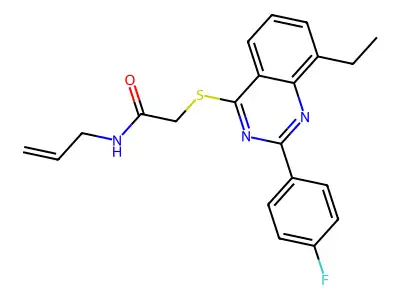 N-Allyl-2-{[8-ethyl-2-(4-fluorophenyl)-4-quinazolinyl]sulfanyl}acetamide structure
