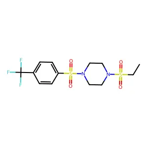 Piperazine, 1-(ethylsulfonyl)-4-[[4-(trifluoromethyl)phenyl]sulfonyl]- structure