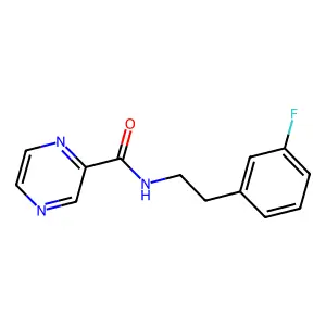 N-(3-Fluorophenethyl)pyrazine-2-carboxamide structure